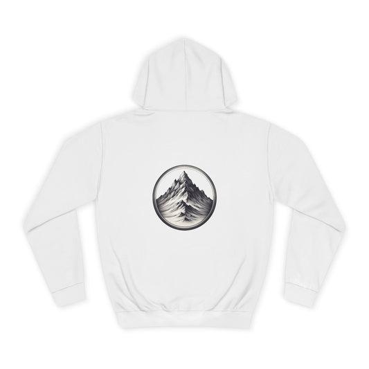 Mountain Peak Unisex College Hoodie, Cozy Apparel for Outdoor Lovers, Great for College, Gifts, Adventure, Hiking