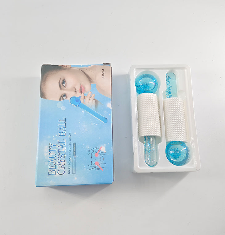 Ice Hockey Beauty Ball Crystal Face Massage Glass