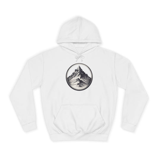 Mountain Peak Unisex College Hoodie, Cozy Apparel for Outdoor Lovers, Great for College, Gifts, Adventure, Hiking