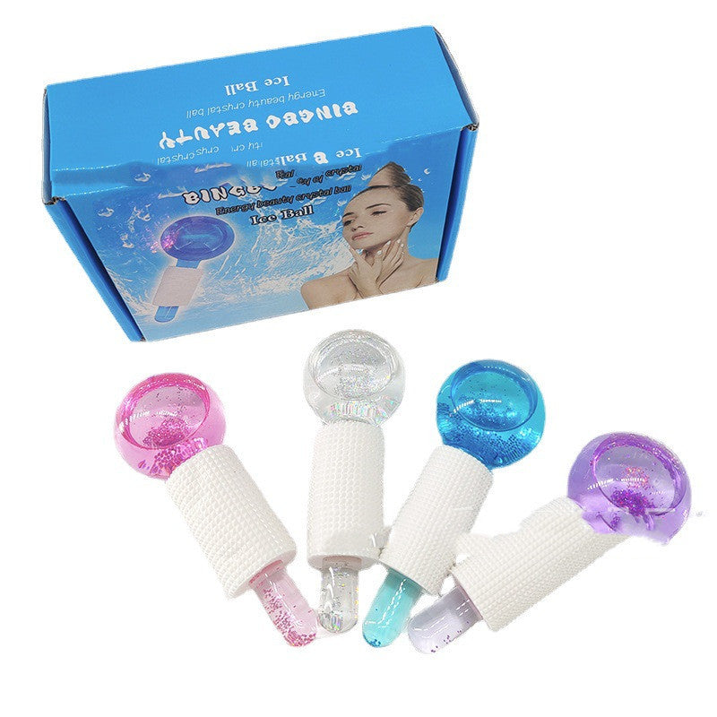 Ice Hockey Beauty Ball Crystal Face Massage Glass